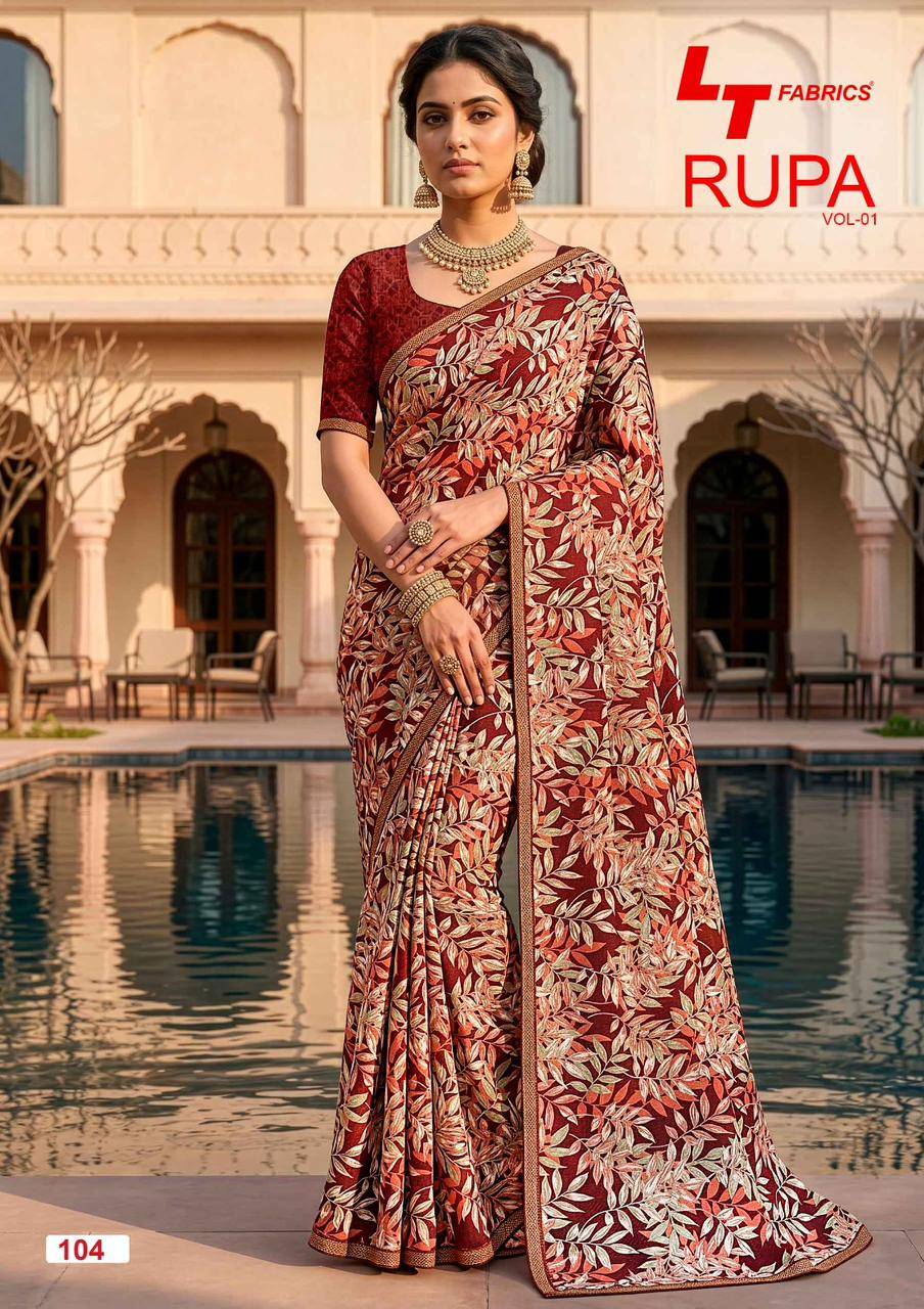 RUPA VOL- 1 By KASHVI CREATION 101 To 108 Series Indian Traditional Wear Collection Beautiful Stylish Fancy Colorful Casuals Wear Dola Silk Print Sarees At Wholesale Price